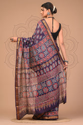 ROYAL PURPLE MAHESHWARI SILK COTTON SAREE – A TAPESTRY OF TRADITION