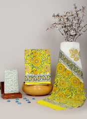 HANDCRAFTED BLOCK PRINT COTTON FABRIC – SUNFLOWER YELLOW