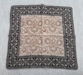 Hand-Block Printed Cotton Bandana – Earthy Floral Ethnic Design