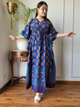 NAPTOL HAND BLOCK PRINT COTTON KAFTAN DRESS