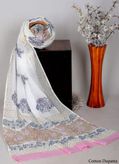 Premium Cotton Mulmul Floral Dupatta