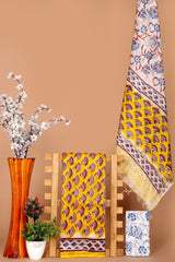 RADIANT YELLOW CHANDERI COTTON SUIT SET