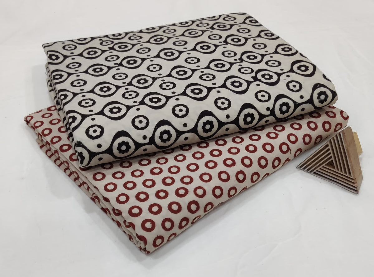 GEOCLASSIC HAND BLOCK PRINTED COTTON FABRIC SET