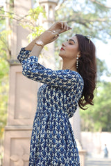 STYLISH GEOMETRIC PRINT TIERED DRESS