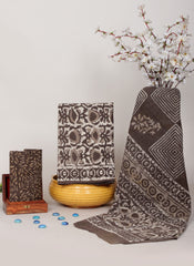 HANDCRAFTED DABU PRINT COTTON DRESS MATERIA