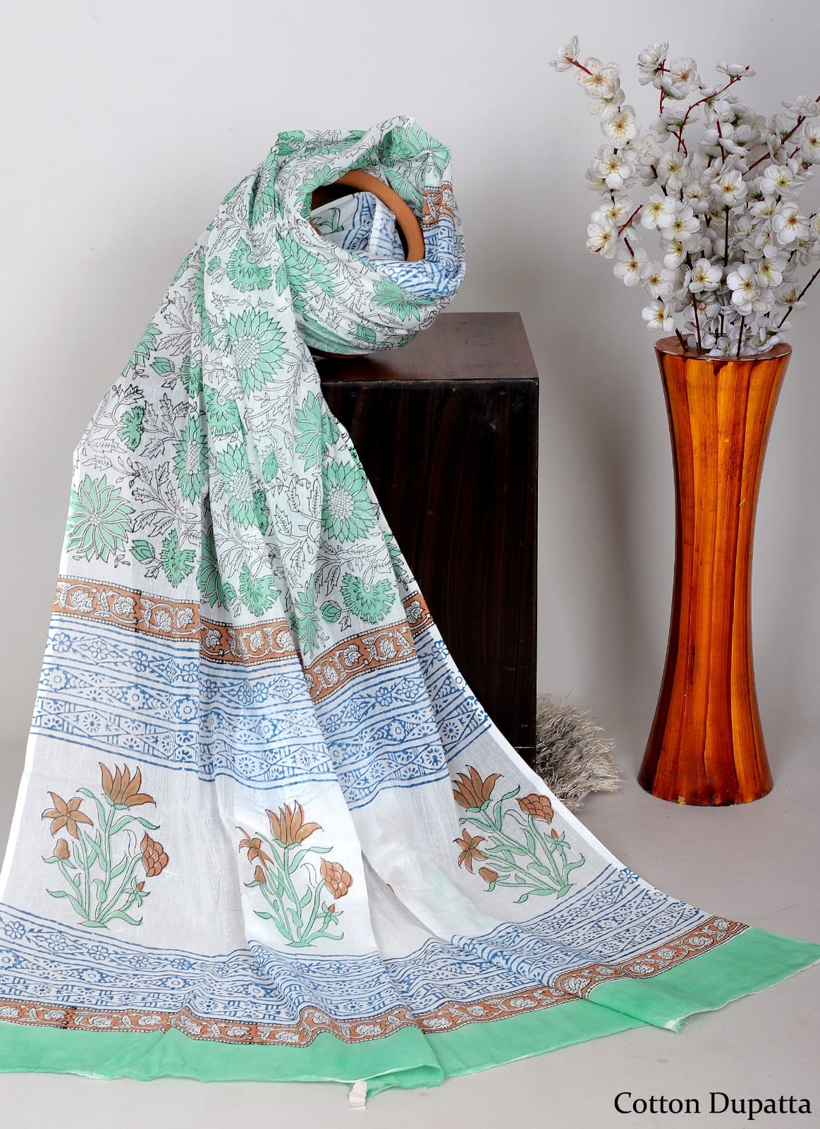Premium Cotton Mulmul Printed Dupatta