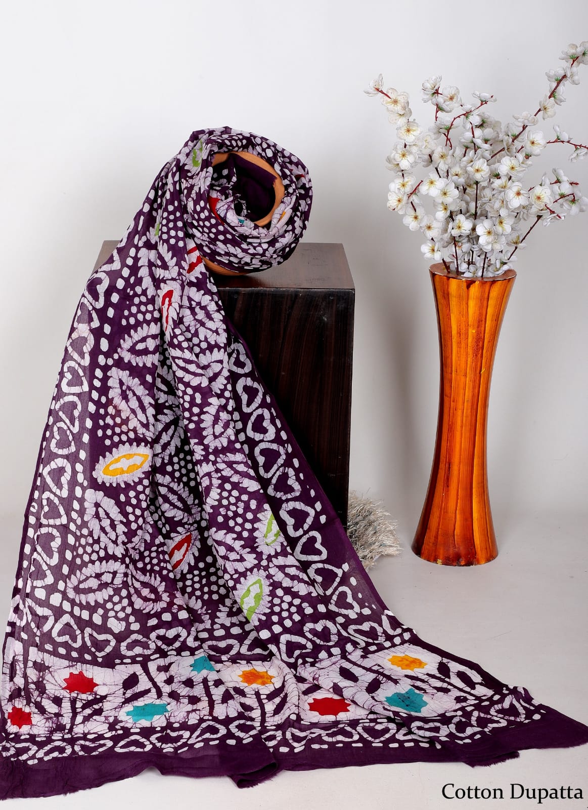 Premium Cotton Mulmul Batik Print Dupatta