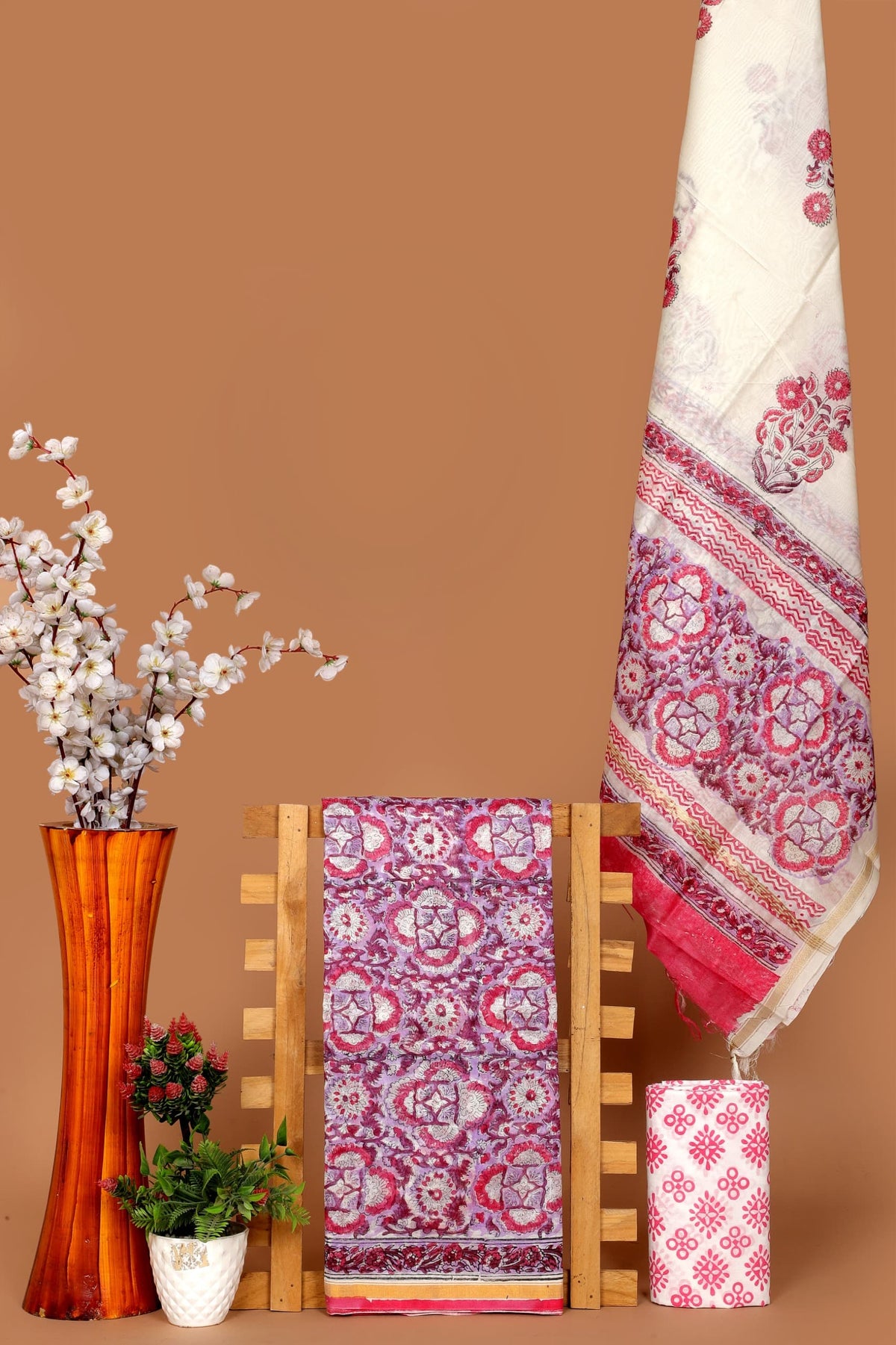 ELEGANT CHANDERI COTTON SUIT SET