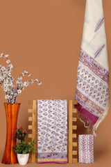 GRACEFUL LAVENDER CHANDERI COTTON SUIT SET