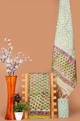 MEHENDI BLOOM CHANDERI COTTON SUIT SET